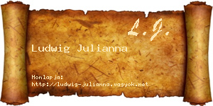 Ludwig Julianna névjegykártya